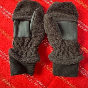 3M Thinsulate Cozy Black Kids Convertible Mittens